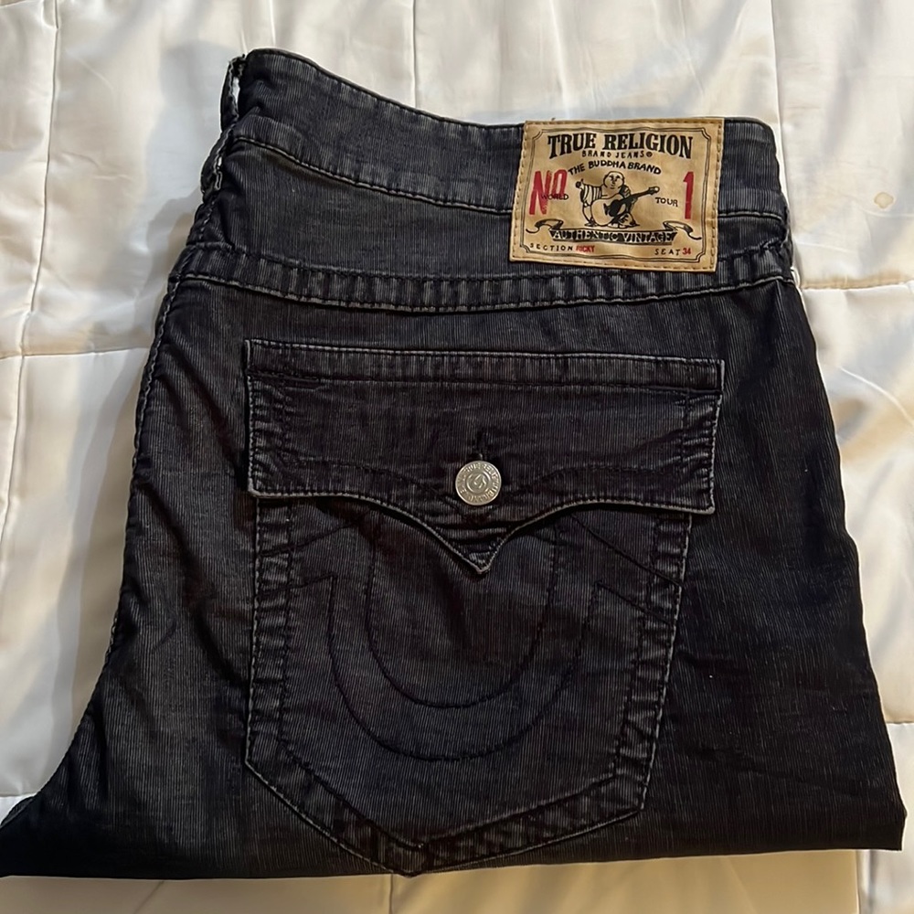 True Religion Men’s Jeans; Size 40; Black